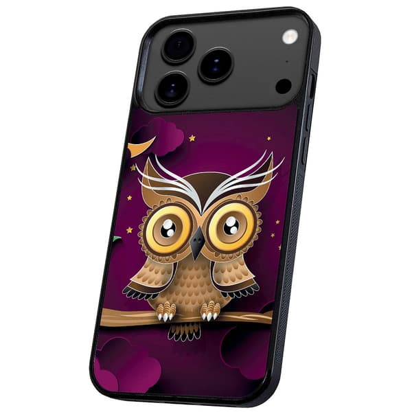 iPhone 17 / 18 Pro Max - Deksel/Mobildeksel Lysbrun Ugle