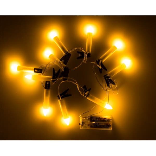 LED-ljusslinga / Ljusslinga med Timer - 10 st. Lampor Varm vit