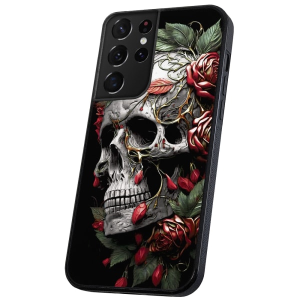 Samsung Galaxy S21 Ultra - Skal/Mobilskal Skull Roses