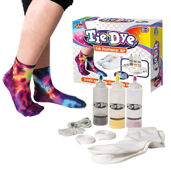 Socks Tie-dye Kit med 3 farver - DIY Multicolor