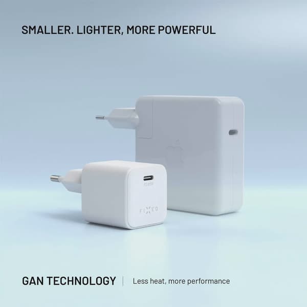 FIXED Mini GaN Väggladdarset 65W 2m Vit