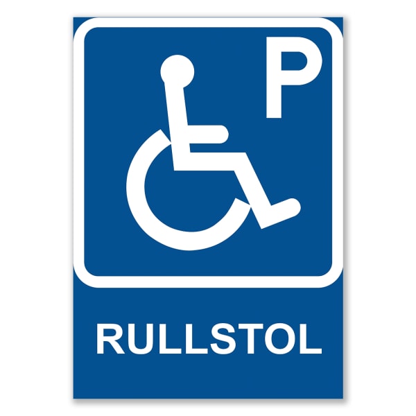 Parkeringsskylt / Varningsskylt Parkering / Trafikskylt - Skylt MultiColor 21x30 - RULLSTOL