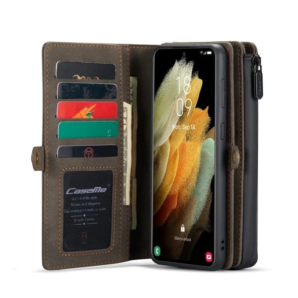 Samsung Galaxy S21 Plus Plånboksfodral Brun