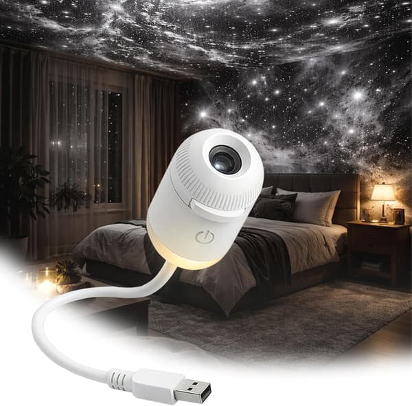 2-i-1 Stjerneprojektor & Natlampe med USB – Starry Sky