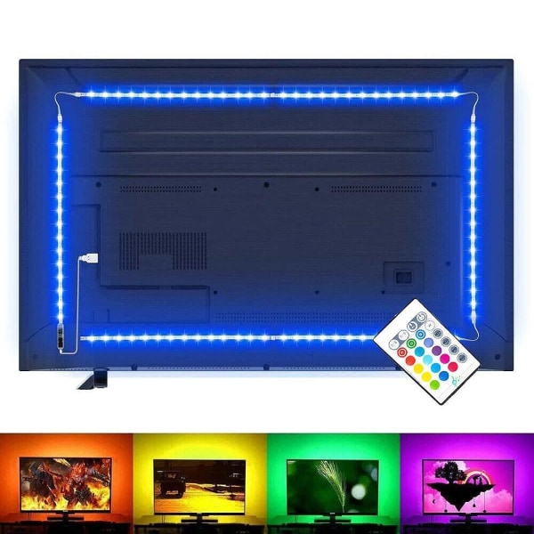 2m LED-Strip Lys for TV / Lyssløyfe / LED stripe - RGB Multicolor