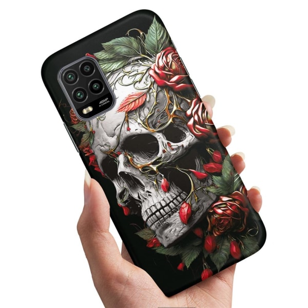 Xiaomi Mi 10 Lite - Cover/Mobilcover Skull Roses