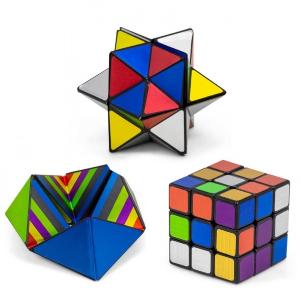 Rubiks Magisk Kub - 3 st multifärg