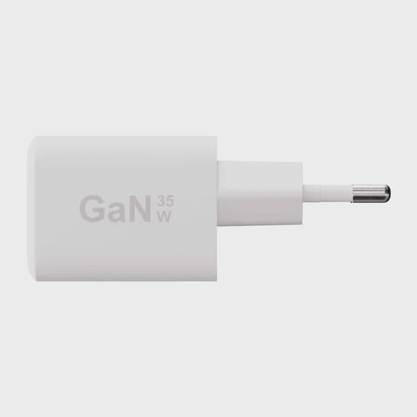 X2O 35W dubbel hemmaladdare USB-C/A GaN vit