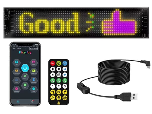 Flexibel LED-panel gestsignal lastbil vindruta