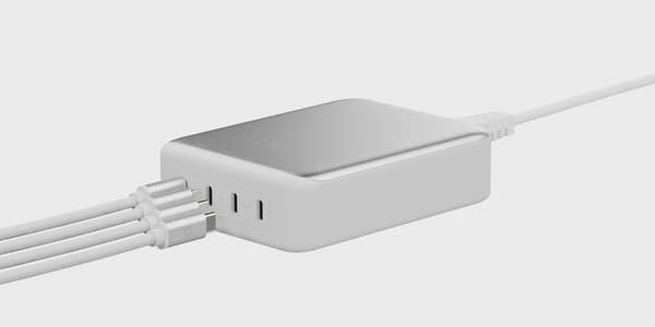 Linq 240W GaN2 Ultra Bordsladdare 4x140W USB-C Vit/Silver