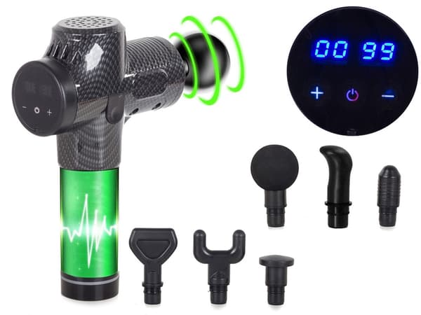 Massagepistol - LCD-display, trådlös med väska