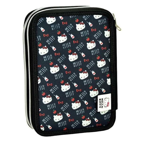 Hello Kitty hjärtformad pennfodral med 2 lager fylld