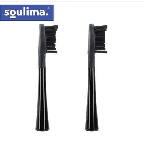 Tandborsthuvud för Soulima X800 - 2-Pack Svart