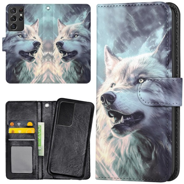 Samsung Galaxy S21 Ultra - Mobilcover/Etui Cover Wolf