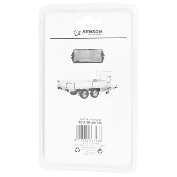 Reflektor rektangulär röd 100 x 45 mm 2 st E4