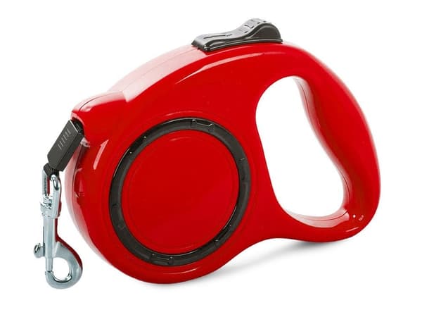 Rullkoppel / Hundkoppel - 5m - 15kg Röd