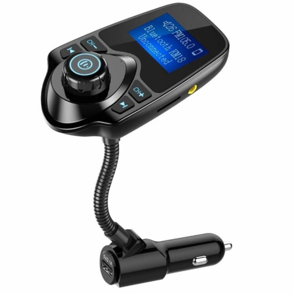 Bluetooth FM-sender & MP3 med USB & svarfunksjon - For bil Black