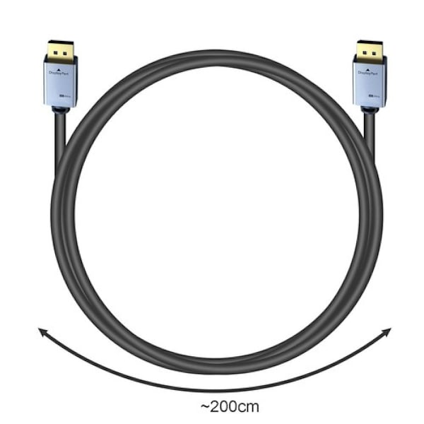 2m DisplayPort Kaapeli - 4K (60Hz) Black