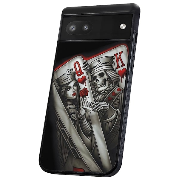 Google Pixel 6A - Skal/Mobilskal King Queen Kortlek