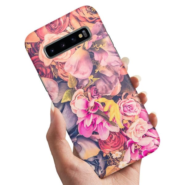 Deksel / Mobildeksel til Samsung Galaxy S10 Plus - Roser