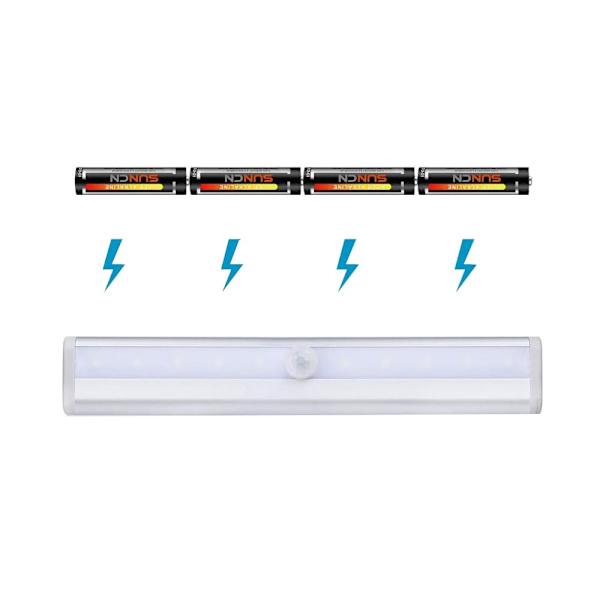 Garderobelampe Bevegelsessensor / Selvheftende LED-lampe - 19 cm