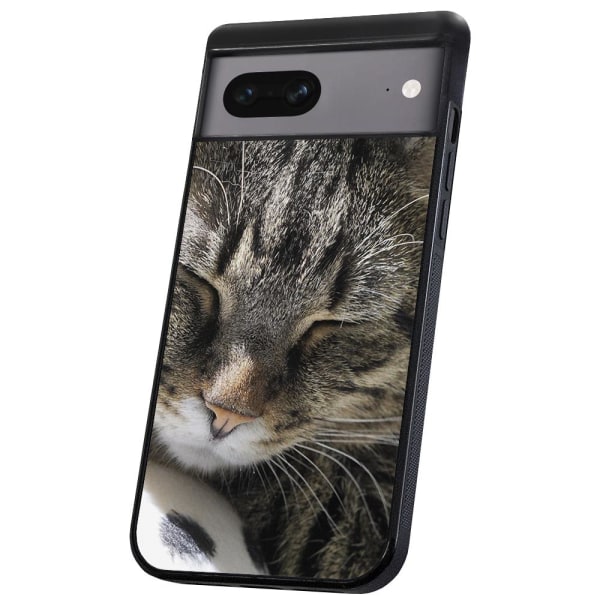 Google Pixel 7 - Deksel/Mobildeksel Sovende Katt