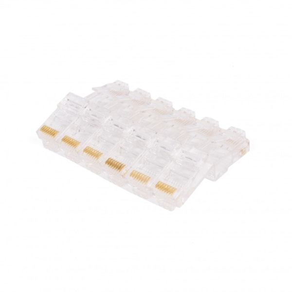 RJ45-liitin / Modulaariliitin - 12 kpl Transparent