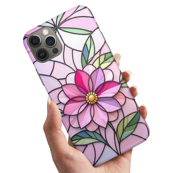 Deksel / Mobildeksel til iPhone 16 Pro - Glass Flower