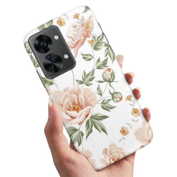 OnePlus Nord 2T - Cover/Mobilcover Blomstermønster