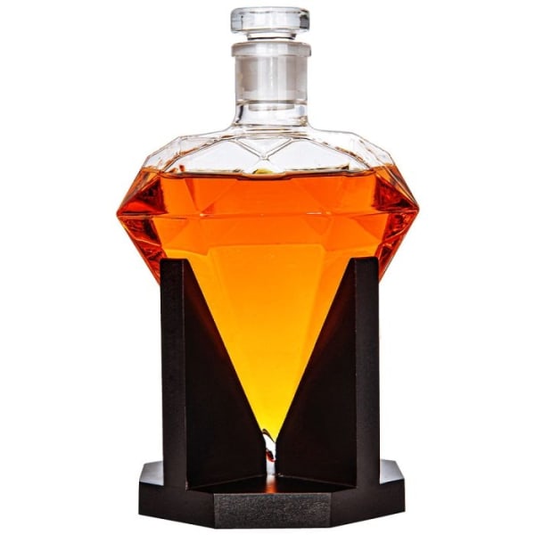 Diamant Karaff med Whiskystenar - Whiskey Transparent