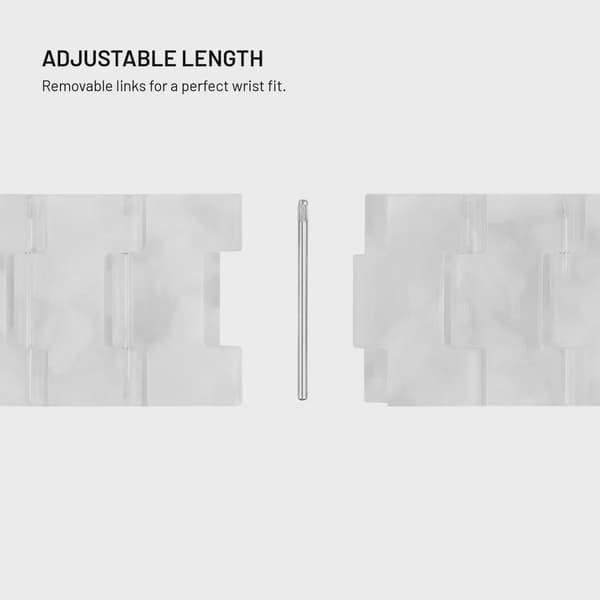 FIXED Resinarmband för Apple Watch 38/40/41mm Molnvitt