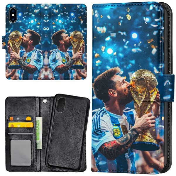iPhone XR - Plånboksfodral/Skal Messi