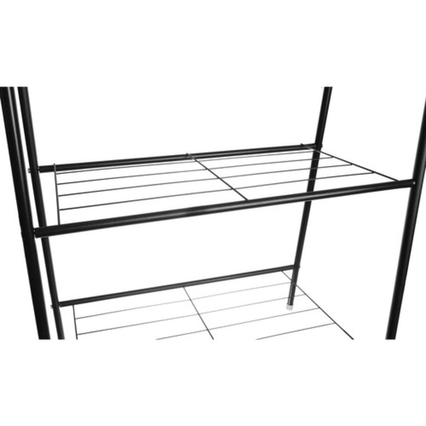 Tøjstativ / Kappstativ med Hylder - 150cm Black
