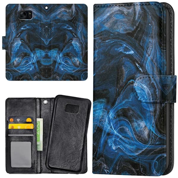 Samsung Galaxy S7 - Mobilcover/Etui Cover Marmor Multicolor