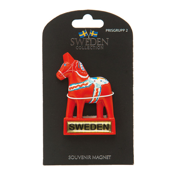 Magneetti / Jääkaappimagneetti - Matkamuisto - Dala Horse / Ruotsi Red