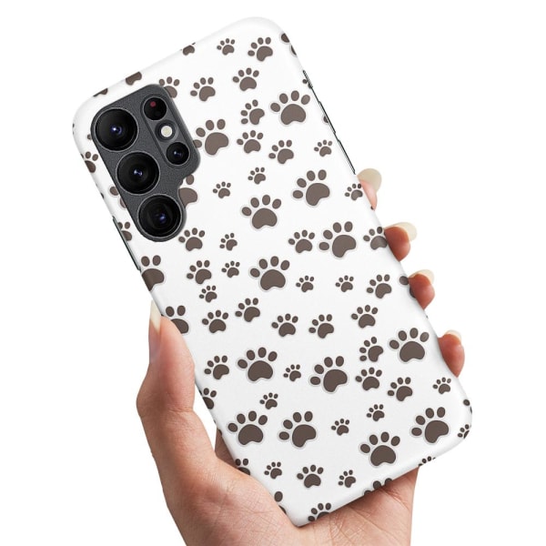 Samsung Galaxy S22 Ultra - Skal/Mobilskal Paw Pattern multifärg