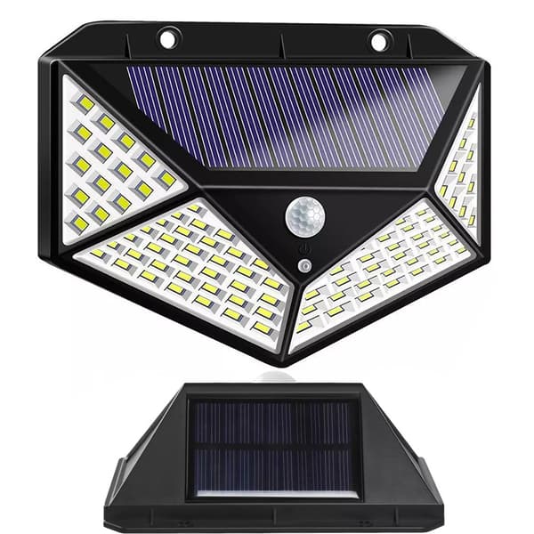 Strålkastare - 100 LED - med Rörelsevakt - Solcell