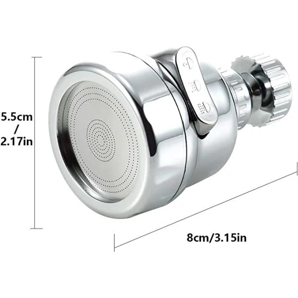 Mundstykke til Vandhane - 360° Roterende Vand Adapter Silver