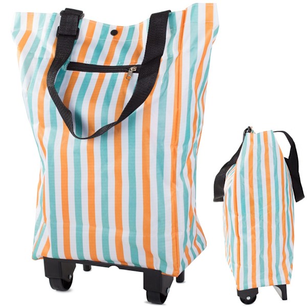 Dramatenväska / Shoppingväska - Väska med hjul MultiColor Randig