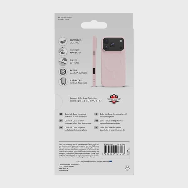 X2O Mag Color Skal iPhone 18 Pro Max/17 Pro Max Ljusrosa
