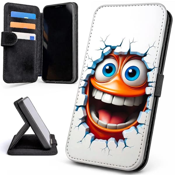 Lommebok Deksel / Mobildeksel til iPhone 17 Pro - Emoji