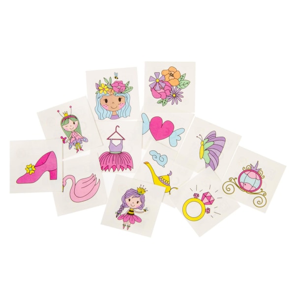 24-Pack - Børnetatoveringer / Tatoveringer til børn - Prinsesse Multicolor