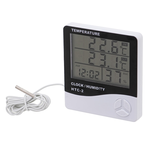 Hygrometer Termometer Fuktighetsklocka HTC-2