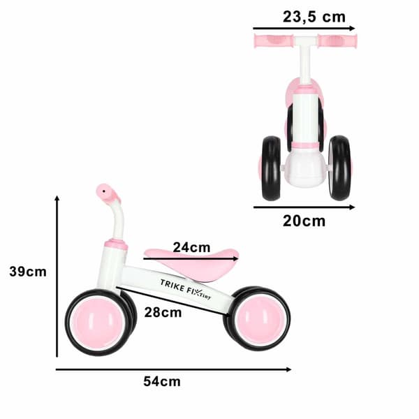 Gåcykel för barn - 4 hjul Pink