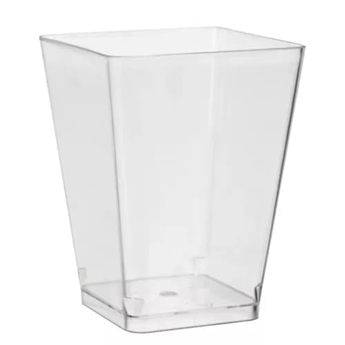 Firkantede plastbeger til mousse og dessert – 160 ml 100-Pack
