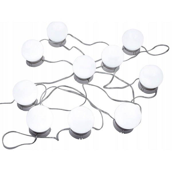 10st LED-lampor till Sminkspegel Sminkbord - Fäst runt spegel