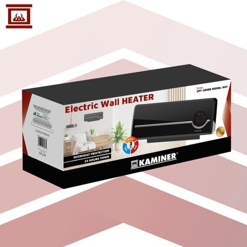 Fläktkonvektor / Vägghängt Element - 1000-2000W Svart