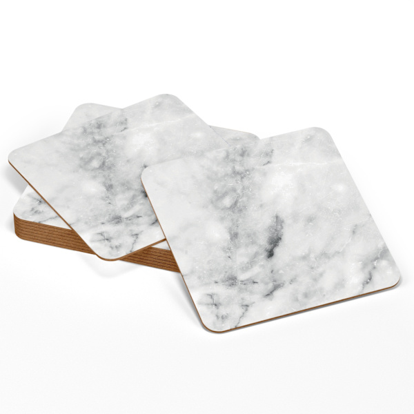 4-Pak - Glassbrikker Marmor - Underlag til Glass Multicolor