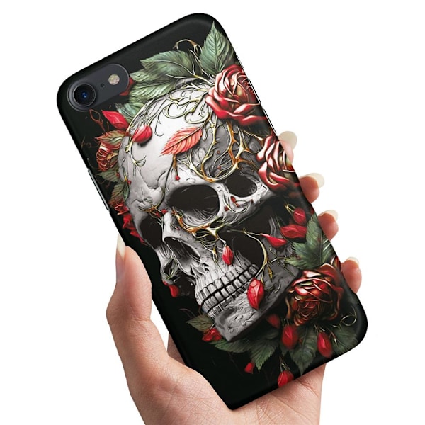 Deksel / Mobildeksel til iPhone 6 / 6s Plus - Skull Roses