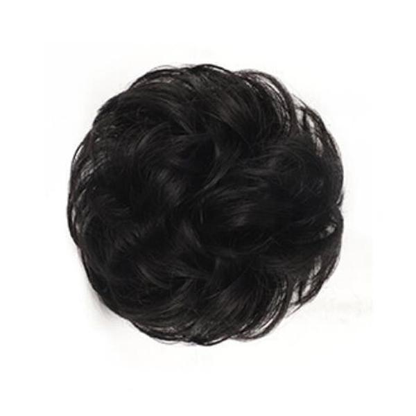 Scrunchie Hair Extensions / Hårbånd / Hårknute - Velg farge MultiColor Svart